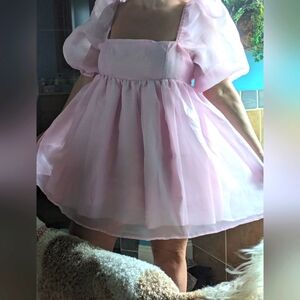 Blush Pink Selkie inspired Babydoll Mini dress Size L